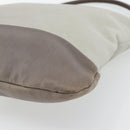 CELINE Shoulder Bag Leather Gray Gold Auth ka4448-16