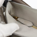 CELINE Shoulder Bag Leather Gray Gold Auth ka4448-17
