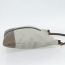 CELINE Shoulder Bag Leather Gray Gold Auth ka4448-4
