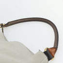 CELINE Shoulder Bag Leather Gray Gold Auth ka4448-8