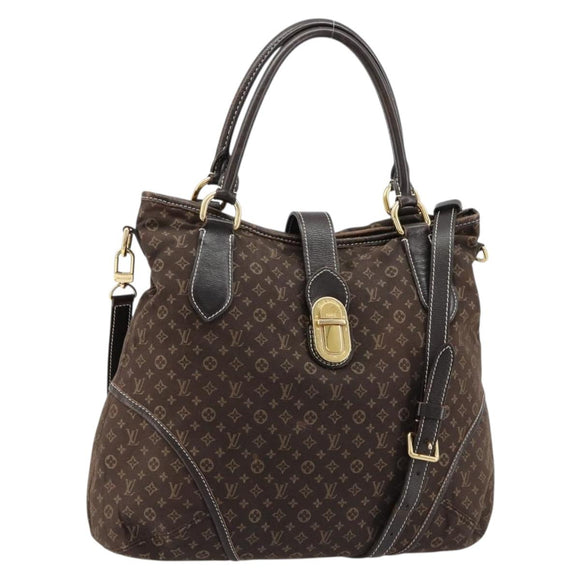 LOUIS VUITTON Monogram Idylle Elegy Hand Bag Black M56696 LV Auth ka4449