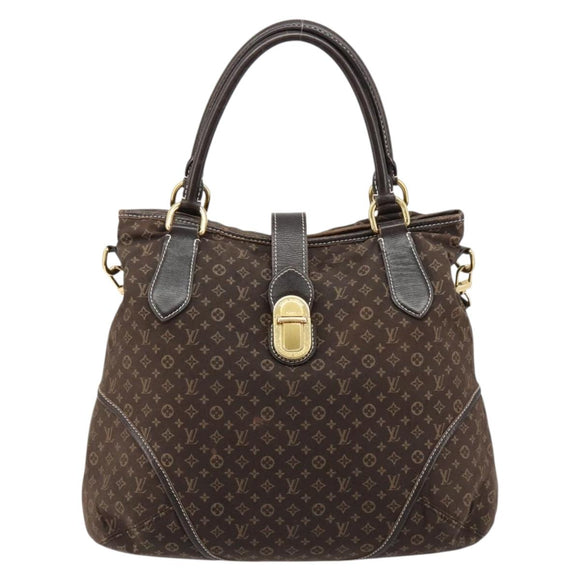 LOUIS VUITTON Monogram Idylle Elegy Hand Bag Black M56696 LV Auth ka4449