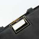 Salvatore Ferragamo Handtas Leer Zwart Goud Auth ka4450A-10