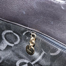 Salvatore Ferragamo Handtas Leer Zwart Goud Auth ka4450A-19