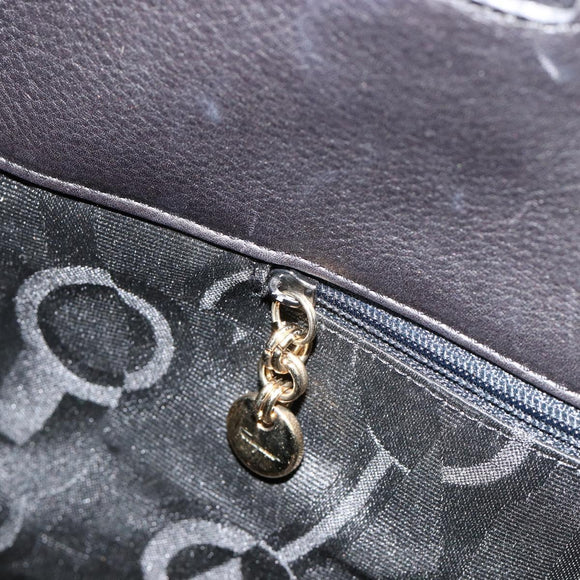 Salvatore Ferragamo Handtas Leer Zwart Goud Auth ka4450A