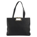 Salvatore Ferragamo Handtas Leer Zwart Goud Auth ka4450A-13