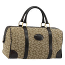 CELINE C Sulky Hand Bag Canvas Beige Gold Auth ka4451A-1
