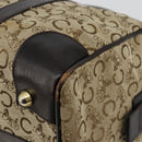 CELINE C Sulky Hand Bag Canvas Beige Gold Auth ka4451A-15