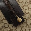 CELINE C Sulky Hand Bag Canvas Beige Gold Auth ka4451A-10