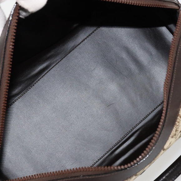 CELINE C Sulky Hand Bag Canvas Beige Gold Auth ka4451A
