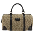 CELINE C Sulky Hand Bag Canvas Beige Gold Auth ka4451A-13