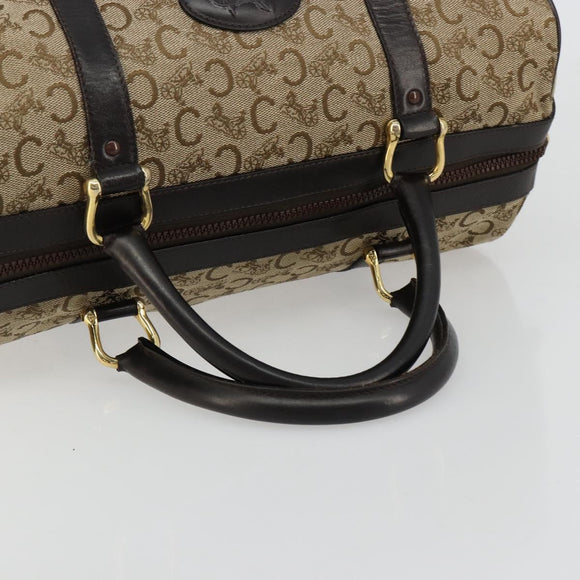 CELINE C Sulky Hand Bag Canvas Beige Gold Auth ka4451A
