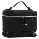 Christian Dior Vanity Hand Bag Canvas Black Silver Auth ka4453M-1