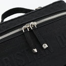 Christian Dior Vanity Hand Bag Canvas Black Silver Auth ka4453M-14