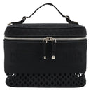 Christian Dior Vanity Hand Bag Canvas Black Silver Auth ka4453M-2