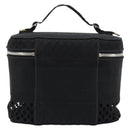Christian Dior Vanity Hand Bag Canvas Black Silver Auth ka4453M-3