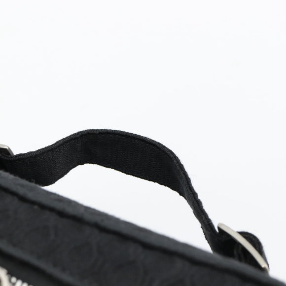 Christian Dior Vanity Hand Bag Canvas Black Silver Auth ka4453M