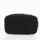 Christian Dior Vanity Hand Bag Canvas Black Silver Auth ka4453M-9