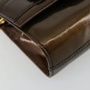 Salvatore Ferragamo Vala Chain Bag Patent leather Bronze Gold Auth ka4455-14