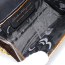 Salvatore Ferragamo Vala Chain Bag Patent leather Bronze Gold Auth ka4455-11