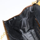 Salvatore Ferragamo Vala Chain Bag Patent leather Bronze Gold Auth ka4455-19