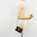 Salvatore Ferragamo Vala Chain Bag Patent leather Bronze Gold Auth ka4455-21