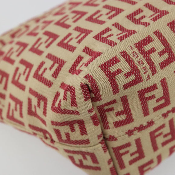 FENDI Zucchino Canvas Handtasche Rot Gold Authentisch ka4463V