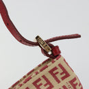 FENDI Zucchino Canvas Handtasche Rot Gold Authentisch ka4463V-10