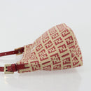 FENDI Zucchino Canvas Handtasche Rot Gold Authentisch ka4463V-4