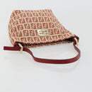 FENDI Zucchino Canvas Handtasche Rot Gold Authentisch ka4463V-7