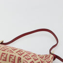 FENDI Zucchino Canvas Handtasche Rot Gold Authentisch ka4463V-8