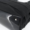 Salvatore Ferragamo Handtasche Canvas Lackleder Schwarz Silber Original ka4464-15