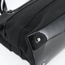 Salvatore Ferragamo Handtasche Canvas Lackleder Schwarz Silber Original ka4464-16