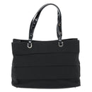 Salvatore Ferragamo Handtasche Canvas Lackleder Schwarz Silber Original ka4464-2