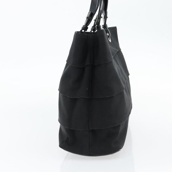 Salvatore Ferragamo Handtasche Canvas Lackleder Schwarz Silber Original ka4464