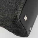 CARTIER Hand Bag Canvas Black Silver Auth ka4465-13