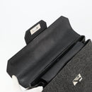 CARTIER Hand Bag Canvas Black Silver Auth ka4465-15