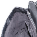 CARTIER Hand Bag Canvas Black Silver Auth ka4465-19