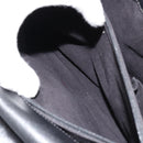 CARTIER Hand Bag Canvas Black Silver Auth ka4465-21