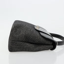CARTIER Hand Bag Canvas Black Silver Auth ka4465-4
