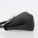 CARTIER Hand Bag Canvas Black Silver Auth ka4465-5