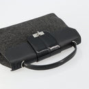 CARTIER Hand Bag Canvas Black Silver Auth ka4465-6