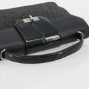 CARTIER Hand Bag Canvas Black Silver Auth ka4465-7