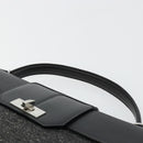 CARTIER Hand Bag Canvas Black Silver Auth ka4465-8
