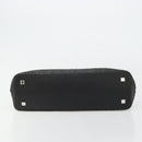 CARTIER Hand Bag Canvas Black Silver Auth ka4465-9