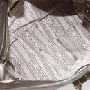 Salvatore Ferragamo Gancini Handtasche Leder Silber Auth ka4466-19