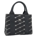 BALENCIAGA Hand Bag Canvas 2way Black Silver 620882 Auth ka4467-1