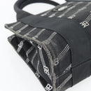 BALENCIAGA Hand Bag Canvas 2way Black Silver 620882 Auth ka4467-11