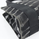 BALENCIAGA Hand Bag Canvas 2way Black Silver 620882 Auth ka4467-13