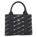 BALENCIAGA Hand Bag Canvas 2way Black Silver 620882 Auth ka4467-2